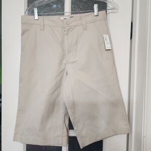 Old Navy Youth's Beige Flat Front Shorts